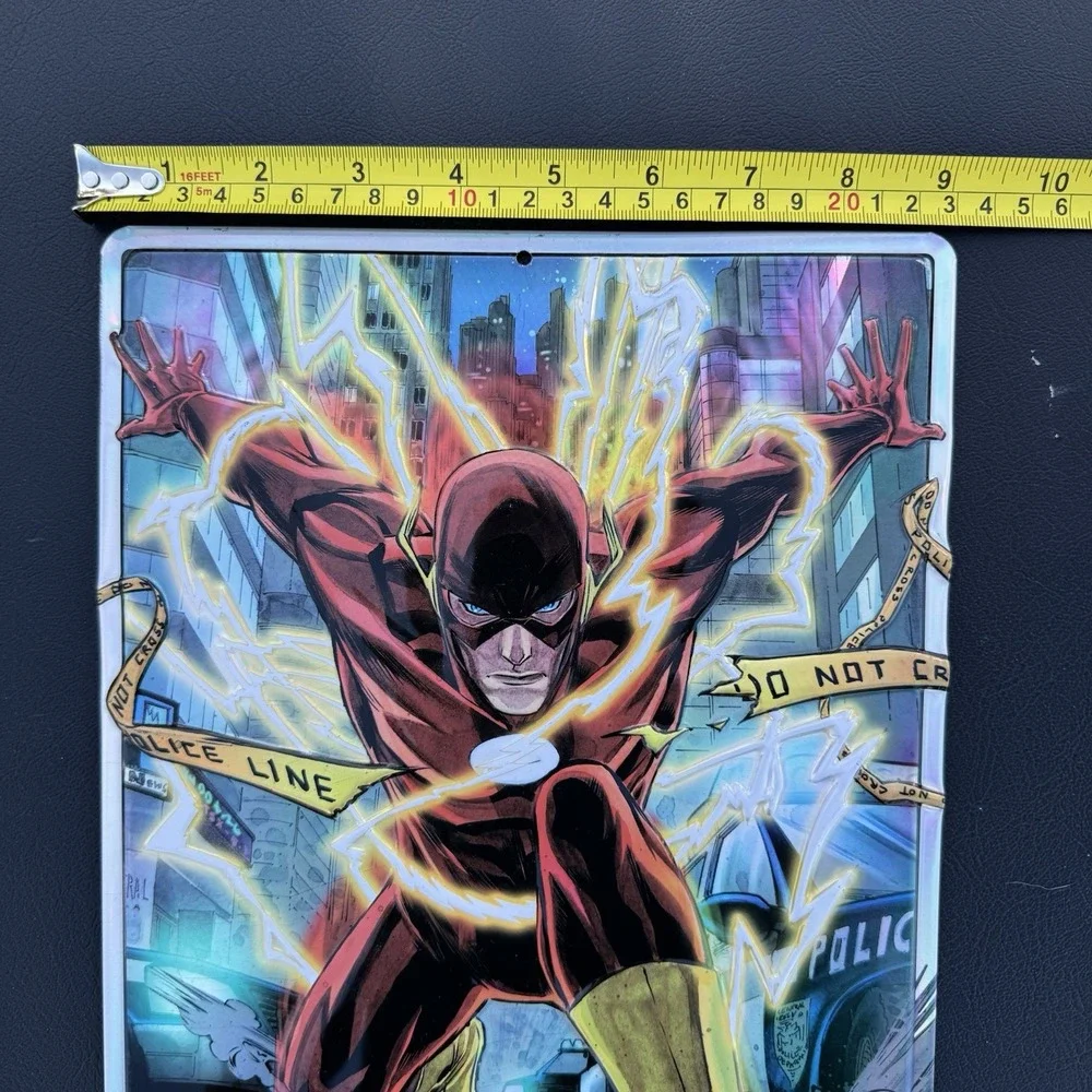 The Flash Wall Decor Tin Sign, Iridescent,‎ Holographic, DC Comics Poster